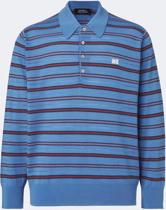 Wales Bonner Jersey polo Beam de lana a rayas