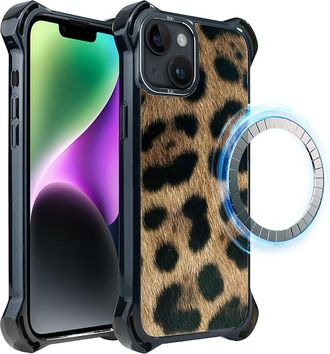 OEM Funda Ibizu Dropguard Ultra Para Iphone 14 Plus Con Magsafe, Dise&ntilde;o Call Of The Wild Y Estampado De Leopardo
