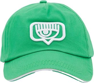 Chiara Ferragni Eyelike Cap - Dames - Petten - Groen - ONE Size - Katoen - Accessoires