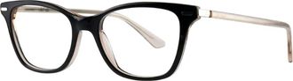 Calvin Klein Womens Rectangle Eyeglasses Frame In Black Nude