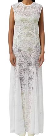 C & M Camilla and Marc Angelo Maxi Dress in White Lace Size S