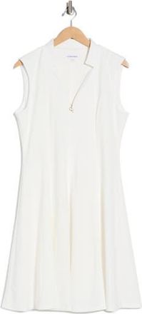 Calvin Klein Sleeveless A-Line Dress in Cream at Nordstrom Rack, Size 14