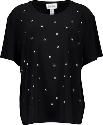 Joseph Ribkoff Zwart T-shirt Stijl 253203 - Dames - T-shirts - Zwart - M - Tops