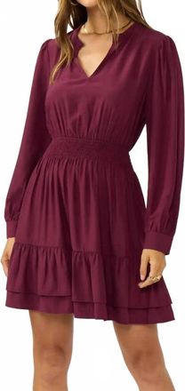 Lovestitch Sable Mini Dress In Burgundy