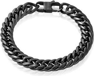 Invicta Mens 11.5mm Curb Link Chain Bracelet in Black at Nordstrom Rack, Size 8.75