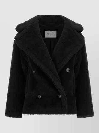 Max Mara silk-blend double-breasted short coat