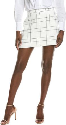 Kenneth Cole Windowpane A-Line Mini Skirt
