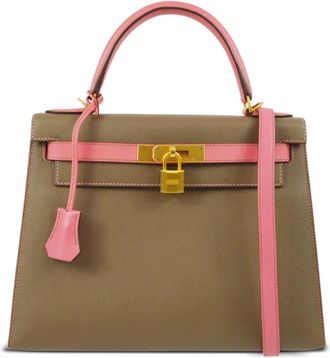 Hermès 2018 Kelly 28 Sellier two-way bag - women - Calf Leather - One Size - Grey