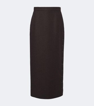 Max Mara Falda larga de lana virgen