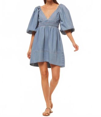 Misa Aryn Dress In Blue Heavy Chambray