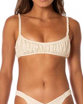 Maaji Flourish Classic Bralette Bikini Top In Crystal Pearl