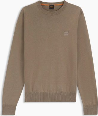 HUGO BOSS Mens Kanovano S Logo Label Sweater - Green - Size: 36
