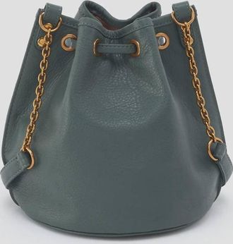 Hobo Womens Pier Bucket Crossbody Bag In Sage