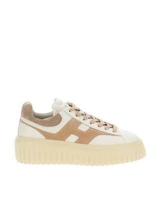 Hogan Ivory H-Stripes Nappa Leather Sneakers
