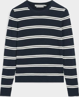 Contemporaine Womens Striped fine-knit sweater