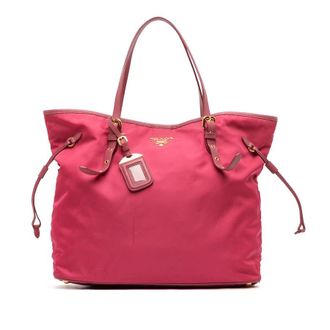 Prada Pre-owned Prada Saffiano Trimmed Tessuto Tote Ladies 3G341BYUTO4CGHRW