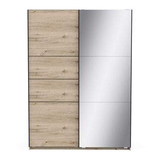 Calicosy Armario de 2 puertas correderas, una de ellas, l150 cm - roble