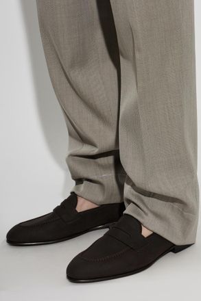 Brioni Leather Loafers loafers, Mens, Brown