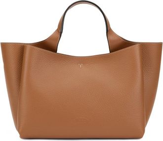 Tod's Timeless Mini Leren Tote - Dames - Shoppers - Bruin - ONE Size - Leer - Tassen