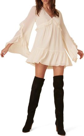 Nobody's Child Jojo Long Sleeve Minidress in Cream at Nordstrom Rack, Size 8