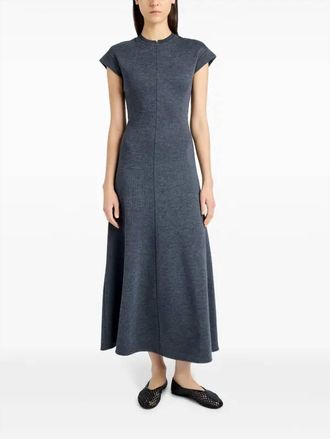 Proenza Schouler Melanie Dress In Dark Grey Melange