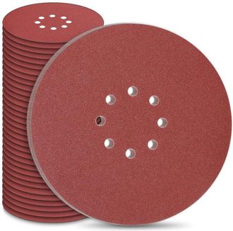 OEM Disque De Pon&ccedil;age - 225 Mm - Grain 150 - 8 Trous - Pour Ponceuse Murale - 100 Pi&egrave;ces
