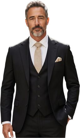 TruClothing Heren BlackMens 3-delige formele klassieke zakelijke werkkleding pak - IM30