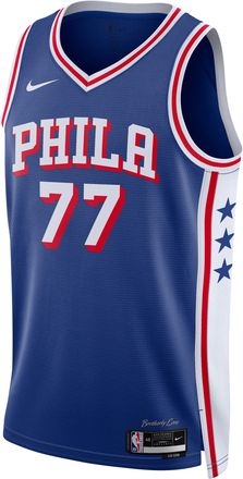 Nike Philadelphia 76ers Icon Edition Nike Mens Dri-FIT NBA Swingman Jersey in Blue | DX8620-496