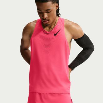Nike Mens AeroSwift Dri-FIT ADV Running Singlet in Red | FN4231-606