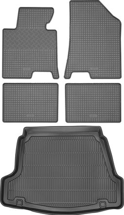 OEM Hyundai I40 Sed&aacute;n De 2011 A 2019 - Juego De Alfombrillas De Goma Para Coche + Alfombrilla Para Maletero