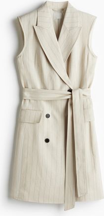 H&M Blazerkleid aus Leinenmix - White