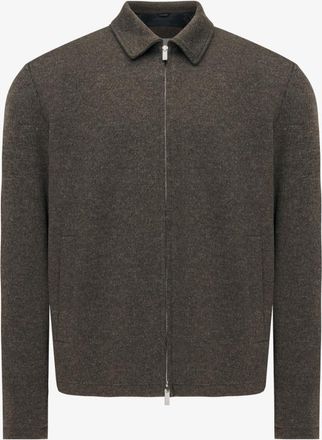 Genti Monogram Overshirt Viper | Donkerbruin