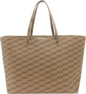 Balenciaga Brown Pvc Tote Bag (Pre-Owned)