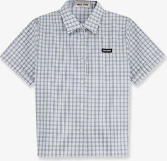 Miu Miu Camicia in cotone Madras - MIU MIU - gender_Woman