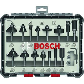 Bosch 2.607.017.473 1/4 router cutters 15 piece