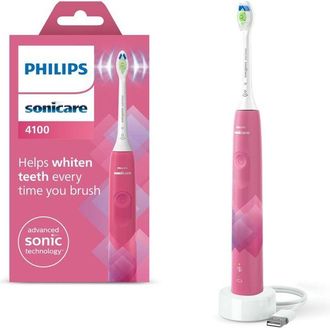 Philips Cepillo De Dientes El&eacute;ctrico - Philips - Sonicare 4100 - Rosa - 2 Modos - Sensor De Presi&oacute;n