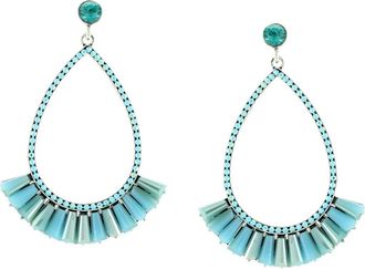 Olivia Welles Rosette Drop Earrings in Silver /Blue at Nordstrom Rack