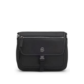 BOSS Twill crossbody bag with Double B monogram