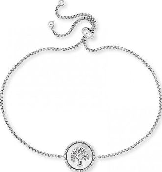 Engelsrufer Womens ERB-LILTREE-PE Ladies Tree of Life Bracelet - Silver - One Size