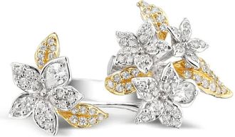 Anabela Chan Anello Bellflower in oro giallo vermeil 18 carati con diamanti - Argento