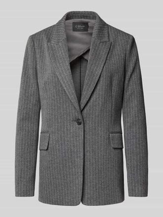 s.Oliver Black Label Regular Fit Blazer aus Interlockjersey in Anthrazit, Gr&ouml;&szlig;e 44