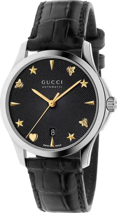 Gucci G-Timeless Medium Black Dial Mens Watch YA126469A
