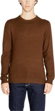 Antony Morato Accessories - Heren - Ronde hals truien - Bruin - XL - Truien & Vesten