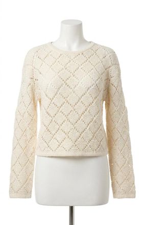 Z Supply Hullen Crochet Sweater In Cloud