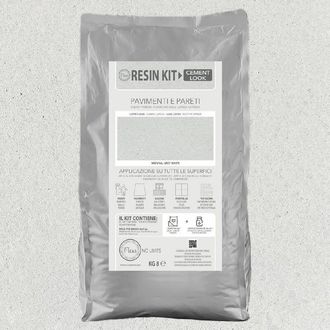 Fleur Kit Resina Cemento Fleur in Polvere per Pavimenti Pareti Piastrelle - Formato: 8 Kg - Colore: Grey White