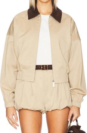SER.O.YA Marielle Waist Length Jacket In Sand