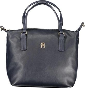 Tommy Hilfiger Polyester Handtas - Dames - Handtassen - Blauw - ONE Size - Polyester - Tassen
