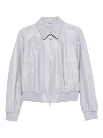 DESA 1972 Leather Raglan Bomber Jacket