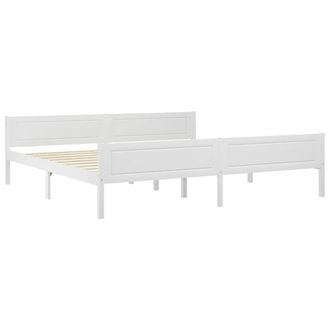 Berkfield Home Bed Frame Solid Pinewood White 200x200 cm