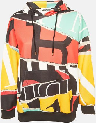 Moschino Multicolor Printed Jersey Oversized Hoodie